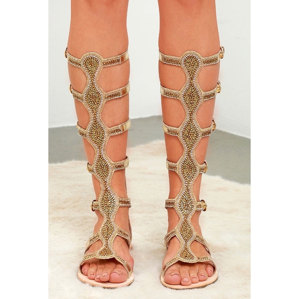 new ❦ Rebels ❦ Tall Festival Gladiators Sandals ❦ - Picture 8 of 14